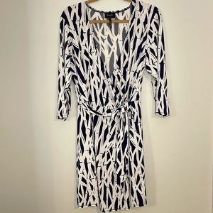 LAUNDRY BY DESIGN 3/4 sleeves wrap dress
